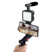 کیت فیلمبرداری لرزش گیر با میکروفون و پایه نگهدارنده مدل Video Making Kit AY-49