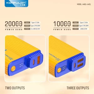 پاوربانک 20000 میلی آمپر با قابلیت فست شارژ مدل Konfulon A41Q