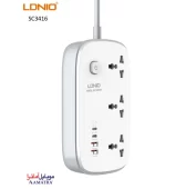 قیمت چند راهی و محافظ برق ۶۵ وات ۷ پورت الدینیو مدل Ldnio SC3416