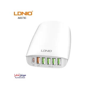 شارژر رومیزی فست شارژ شش پورت الدینیو مدل Ldnio A6573C