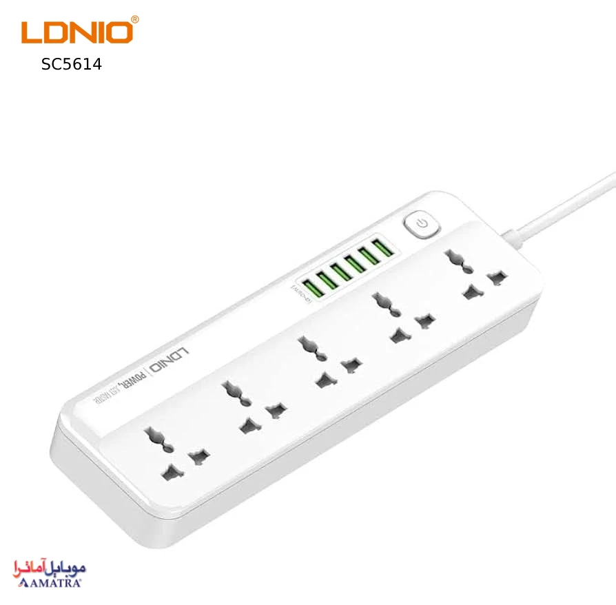 چند راهی و محافظ برق ۱۰ پورت الدینیو مدل Ldnio SC5614