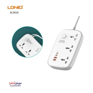 چند راهی و محافظ برق ۶۵ وات ۷ پورت الدینیو مدل Ldnio SC3416