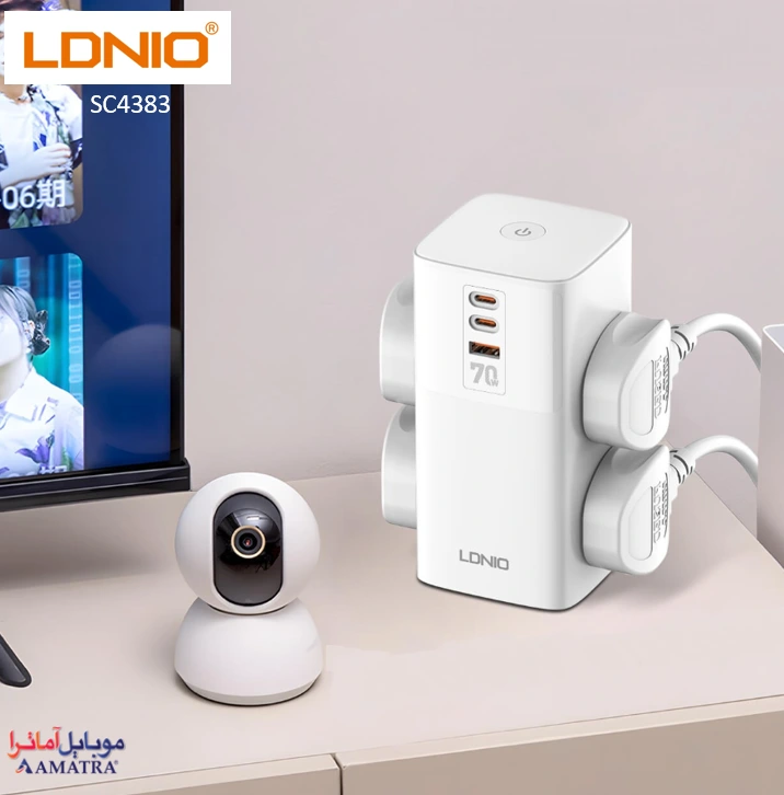 چند راهی و محافظ برق ۷۰ وات ۷ پورت الدینیو مدل Ldnio SC4383