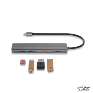 هاب 6 پورت USB-C پاورولوژی مدل P61HBCGY